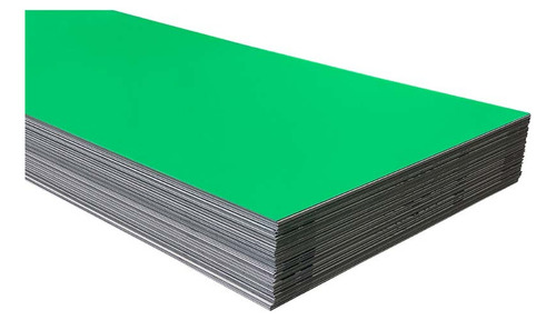 Lamina De Aluminio Compuesto 1.22m X 2.44m 3mm Color Verde Color Verde Pemex