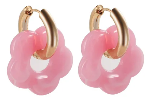 Aros de argolla con flor sale