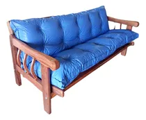 Comprar Futón Clásico De Algarrobo - Ecocuero 2 Cuerpos, Reclinable