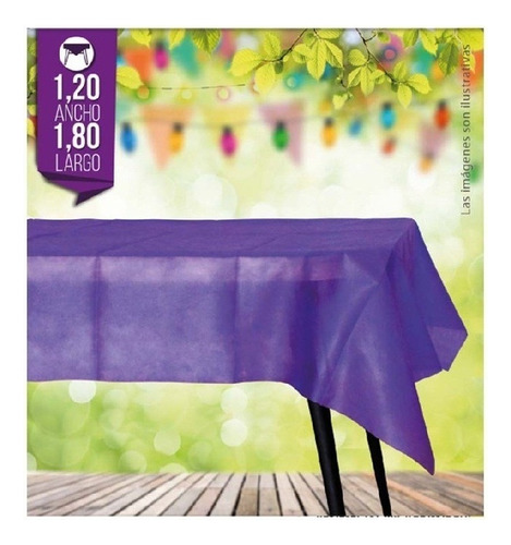 Mantel Rectangular Friselina Special 1.20x1.80m Color Violeta Liso