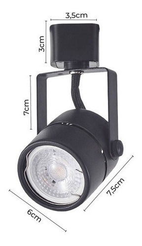 Imagem 5 de 5 de 04 X Spot Para Trilho Preto Para Dicroica Nordecor 6035