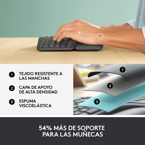 Logitech Ergo K860 Inalámbrico Y Ergonómico