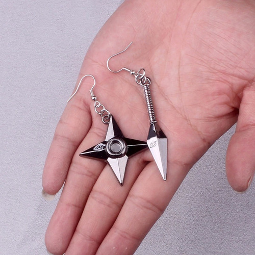 Aros Pendientes Naruto Kunai Shuriken