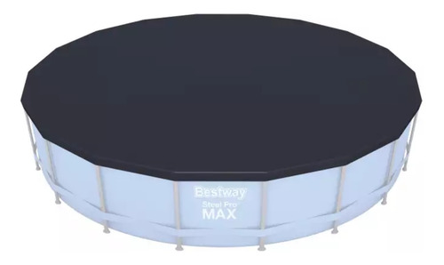 Piscina estructural redonda Bestway 56462 con capacidad de 23062 litros de 549cm de largo x 549cm de ancho de 5.49m de diámetro azul diseño mosaico
