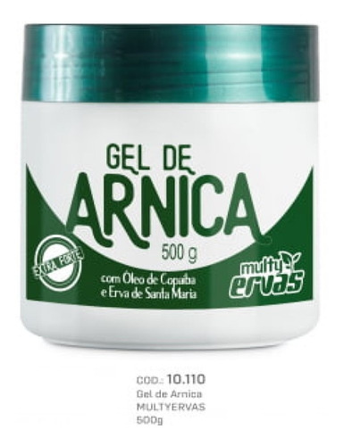 Gel De Arnica Massagem Com Copaíba E Erva Santa Maria 500g