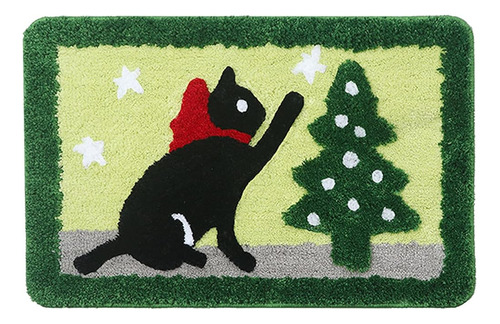 Clothmile Christmas Bath Rug Microfiber Doormat Shaggy Soft 