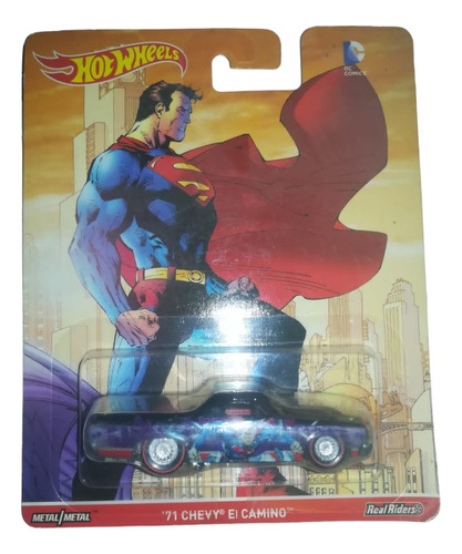 Hot Wheels Cultura Pop Superman Chevy El Camino 1971 Goma