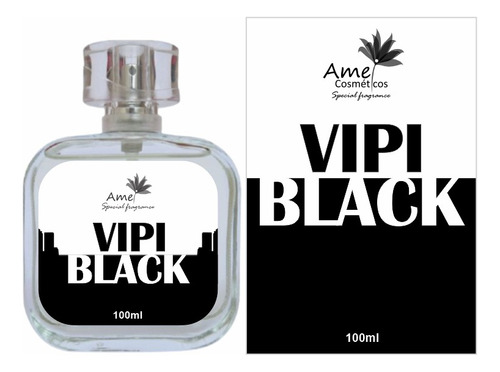 Amei Cosméticos Perfumaria Vipi Black 100ml Parfum 100ml Para Masculino