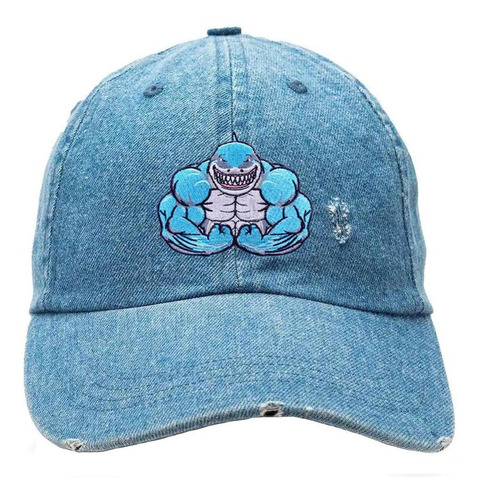 Parche Para Ropa Patchpros Mxhka-005-4 Termoadhesivo Color Azul Claro/gris Shark01 Tela Bordada 5 U