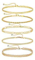 Comprar Dearmay Tobilleras De Oro Para Mujer, Tobilleras De Oro De 1