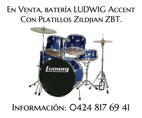 Imagen 8 de 8 de Bateria Ludwig Profesional Mas Platillos Zildjian