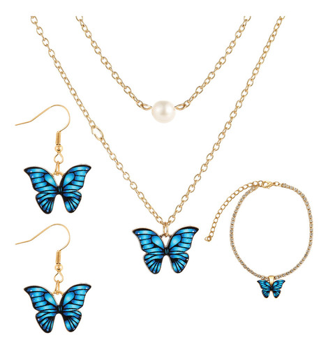 Z Conjunto De Joyas Colgantes Con Forma De Mariposa Y