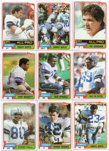 1981 Topps Dallas Cowboys (22) Complete Set