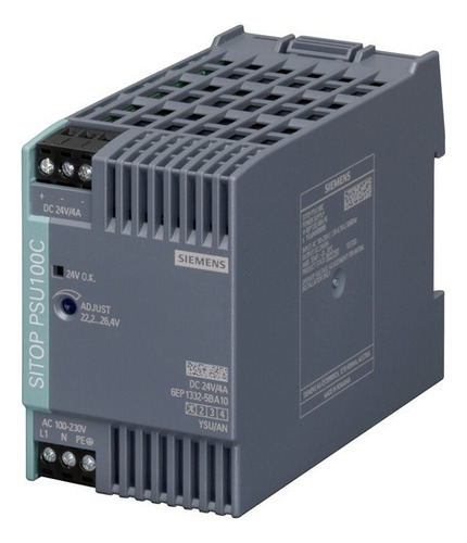 Fuente Monofásica E:120-230v Ac S:24vdc 4a Sitop Psu Siemens