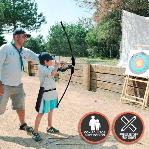 Arco Recurvo Deportivo Con Flechas Y Accesorios Para Niño