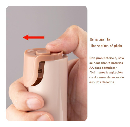 Espumador De Leche Electrico Manual Batidora De Leche Espuma