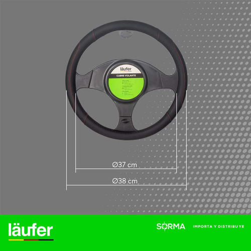 Imagen 6 de 10 de Cubre Volante Para Auto Laüfer Cuero Importado
