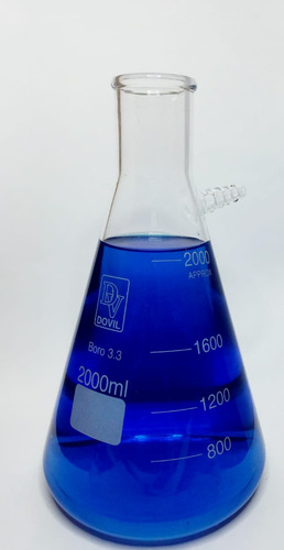 Frasco Kitazato Com Saída Superior De Vidro 2000ml