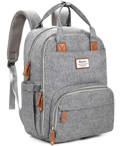 Mochila para pañales, bolsas de bebé para mamá y papá, bolsa de pañales de  maternidad, multifunción, impermeable, gran capacidad (gris oscuro + gris,  mochila para bebê 