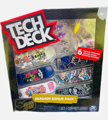 Tech Deck Minipatinetas Paquete con 6 piezas Santa Cruz - Peach