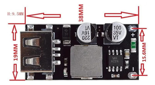 2 Modulos Step Down 6-32v A 5/9/12v 24w Qc3.0 Qc2.0, Dc-dc