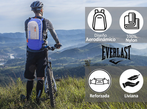 Imagen 7 de 10 de Mochila Everlast Running Liviana Trekking Deporte Diseño New