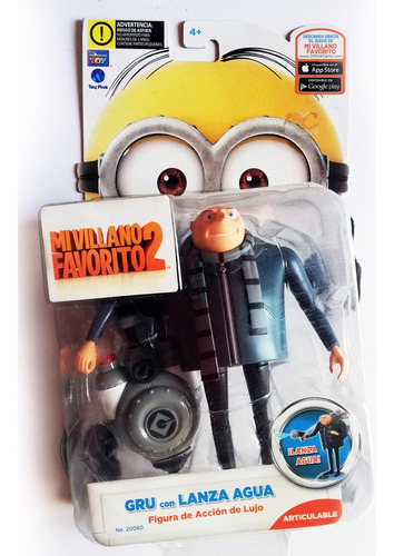 Muñeco Gru Con Lanza Agua / Despicable Villano 2 En Blister (Usado)