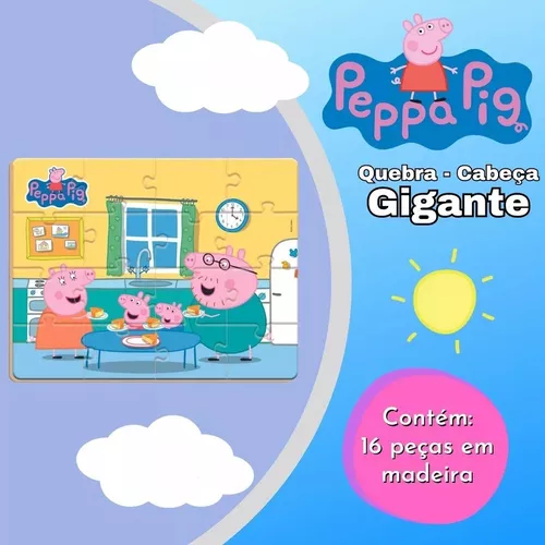 Jogo Quebra Cabeça Gigante Peppa Pig Nig Brinquedos Infantil