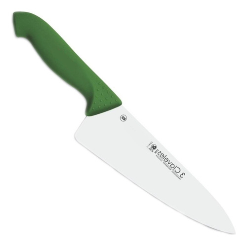 Cuchillo Tres Claveles #1325 Proflex Mgo.verde 25cm Cocinero