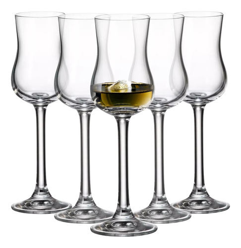 Juego De 6 Copas De Vidrio Grappa Licor Tequila Mezcal Vina