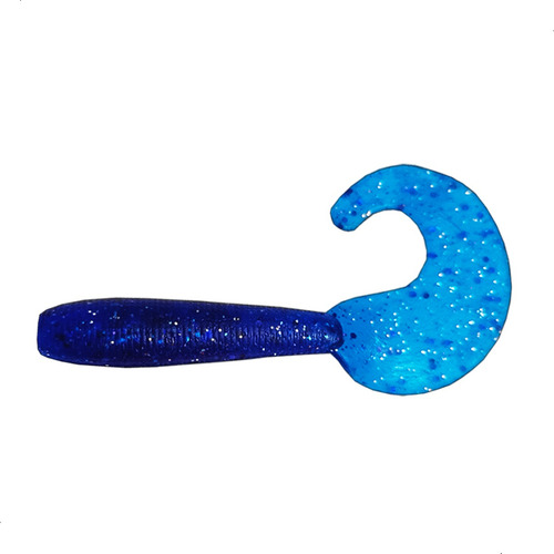 Isca Soft Shad Grub Simples Criatura Traira Tucure Kit 3pçs Cor 2 - Azul