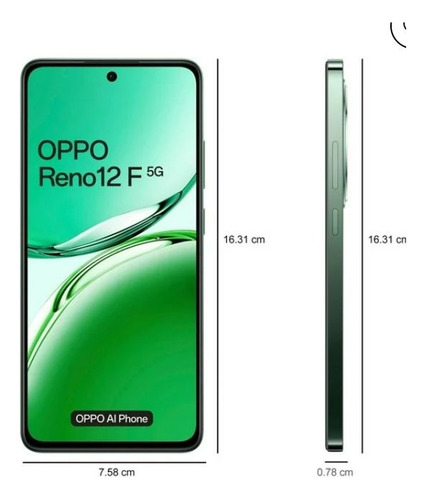 Oppo Reno12 F 5g - 256 Gb 12 Gb De Ram, Verde Telcel Verde (Usado)