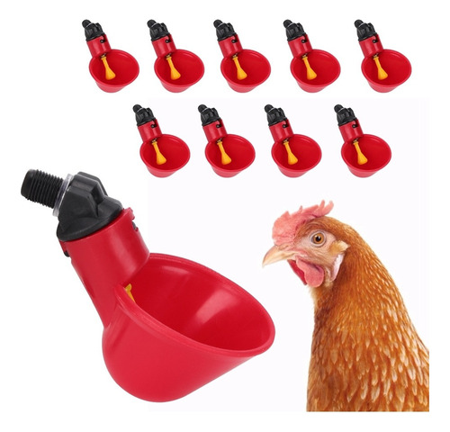 10pcs Pollo Automático Bebedero Cuenco De Agua