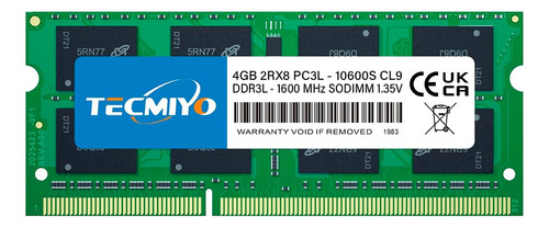 Memoria Ram 4gb Ddr3l 1333 Mhz Para Notebook Sodimm Tecmiyo