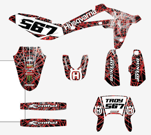 Calcoma Las Stickers Husqvarna Tc 2010