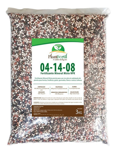 Fertilizante Plantfertil Npk 04-14-08 | 3kg