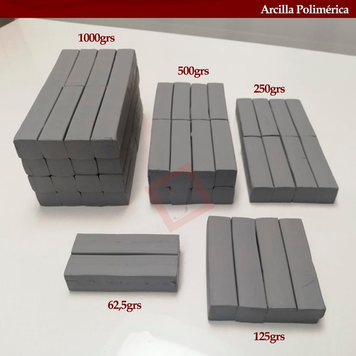 Imagen 2 de 2 de Arcilla Polimérica Gris 500 Gramos