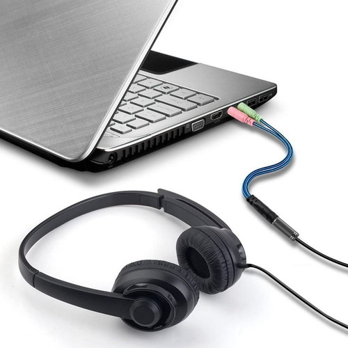 Imagen 5 de 8 de Cable Adaptador Audio 3,5 Auricular Microfono Pc Notebook