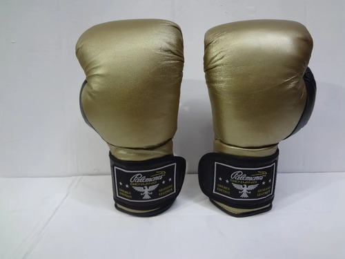 Imagen 1 de 1 de Par Guantes Box De Piel Gold 16 Oz Palomares Genuino Fpx