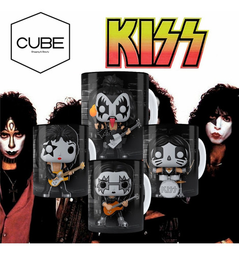 Colección De Tazas Kiss Funkos (4 Tazas)