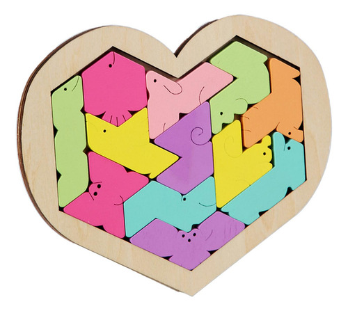2 X 2-6 Paquetes De Rompecabezas De Madera En Forma 2 Piezas