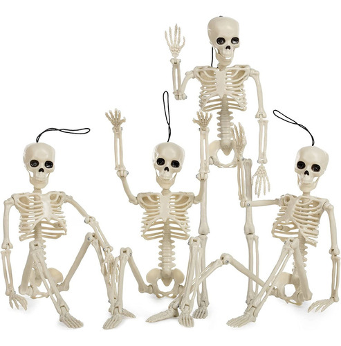 Xiaery 4 Piezas Decorativas Esqueleto Halloween Con Juntas