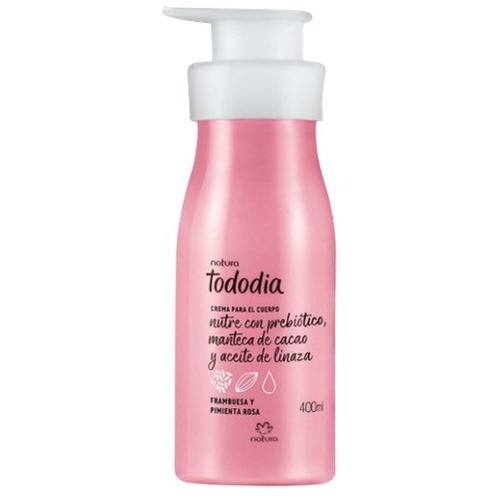 Crema Corporal Frambuesa Y Pimienta Rosa Natura 400ml