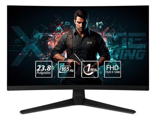 Xtreme Pc Gaming Asus Tuf Geforce Rtx 4060 Amd Ryzen 5 5500 16gb Ssd 1tb Monitor Curvo 23.8 165hz Teclado Mouse Wifi Black