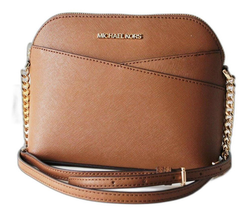 Bolsa Michael Kors Crossbody Jet Set Couro- Bege