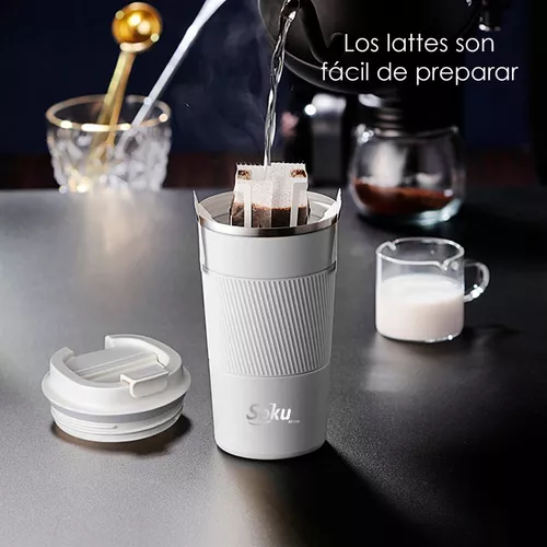 Duo Vaso Termo Café Coffee Acero Inoxidable Frío O Caliente