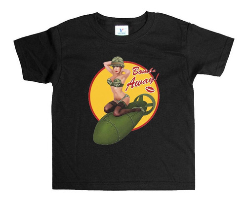 Remera Negra Niños Pinup R70