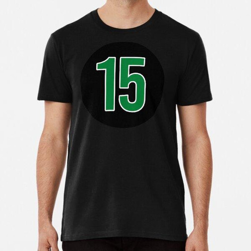 Remera Black Jersey With Green Number 15 Algodon Premium