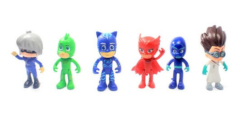 Brinquedo Menino Gato Corujita Lagartixo Pj Masks 5 Bonecos