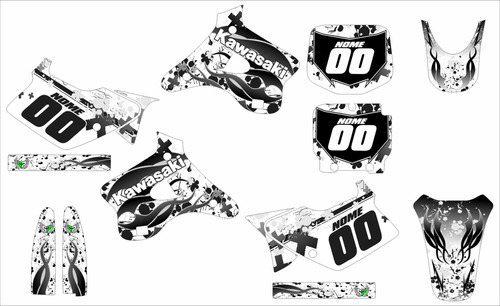 Adesivo Moto Cross Trilha Kawasaki Kx 125 250 1994 A 1998